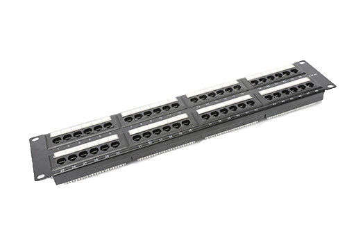 Cat6 UTP নেটওয়ার্ক প্যাচ প্যানেল 48port 2U AMP ইথারনেট প্যাচ প্যানেল 0.4 - 0.7 মিমি কন্ডাকটর YH4016