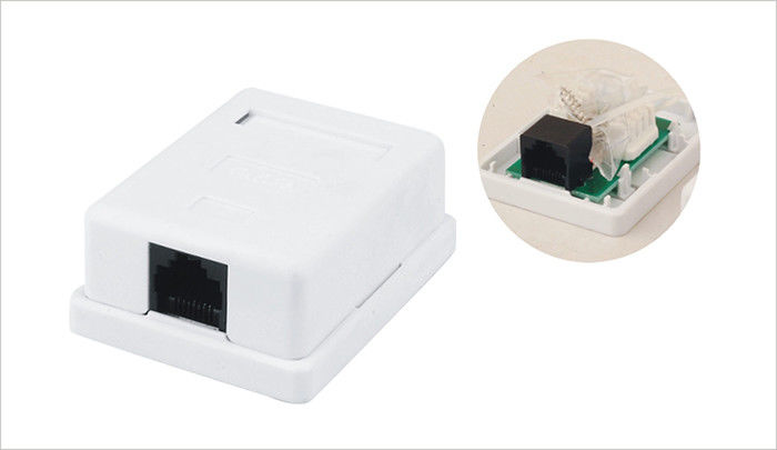 ওয়াল একক পোর্ট সারফেস মাউন্ট বক্স YH7015 জন্য RJ45 নেটওয়ার্ক কীস্টন জ্যাক মাউন্ট