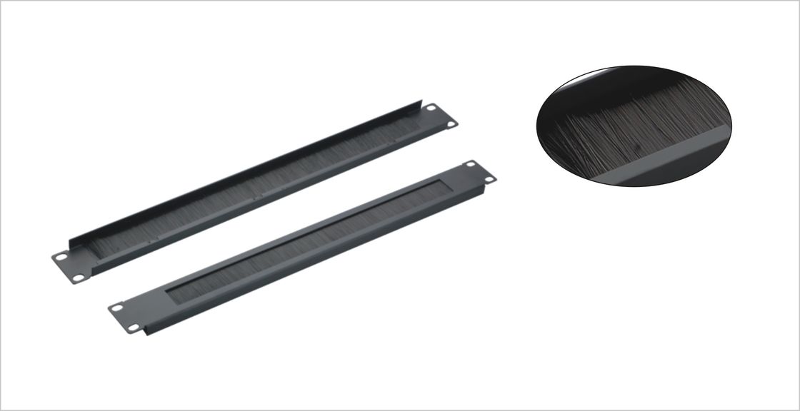 OEM ODM 1u নেটওয়ার্ক কেবল ম্যানেজমেন্ট ব্রাশের সাথে কোনও মেটাল রিং YH4046 SPCC উপাদান