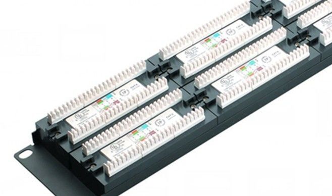 Cat6 UTP নেটওয়ার্ক প্যাচ প্যানেল 48port 2U AMP ইথারনেট প্যাচ প্যানেল 0.4 - 0.7 মিমি কন্ডাকটর YH4016